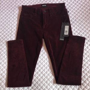 Hudson Midrise Super Skinny Ankle Velvet Pants
